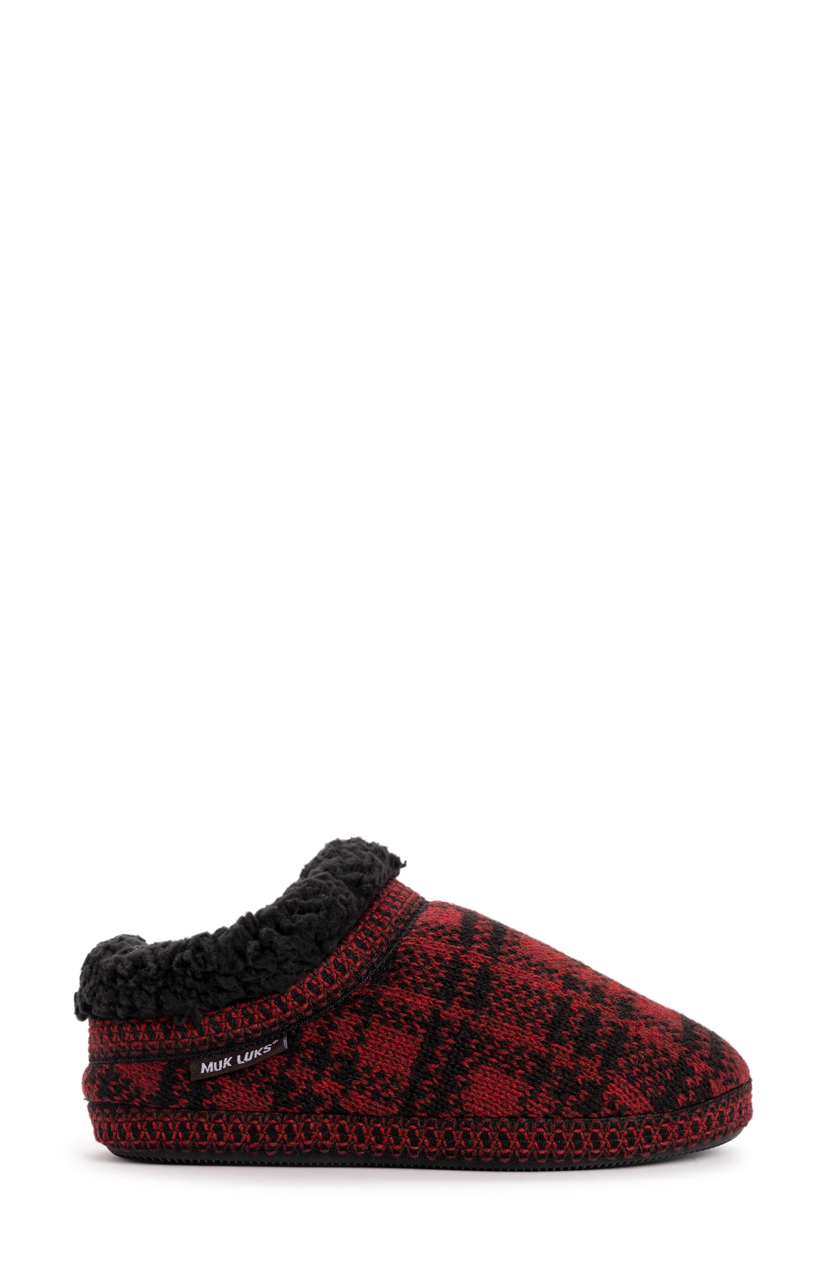 MUK LUKS Colette Faux Shearling Slipper, Alternate, color, Red