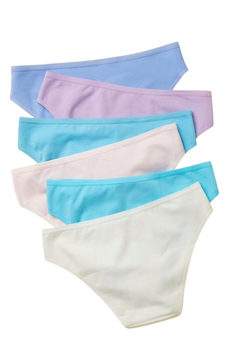 Simple Pima Cotton Underwear 6PK, Alternate, color, Lupin Swirl