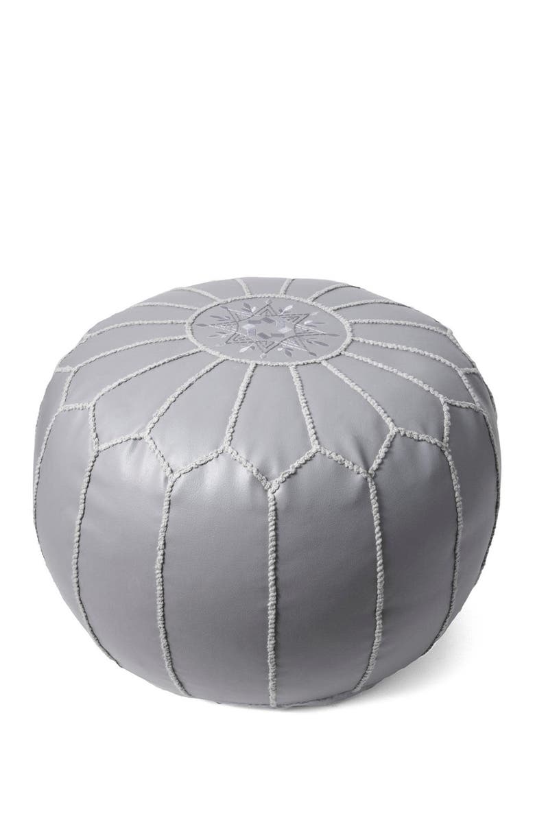 NULOOM Jerrie Moroccan Ottoman - Dark Gray, Alternate, color, 