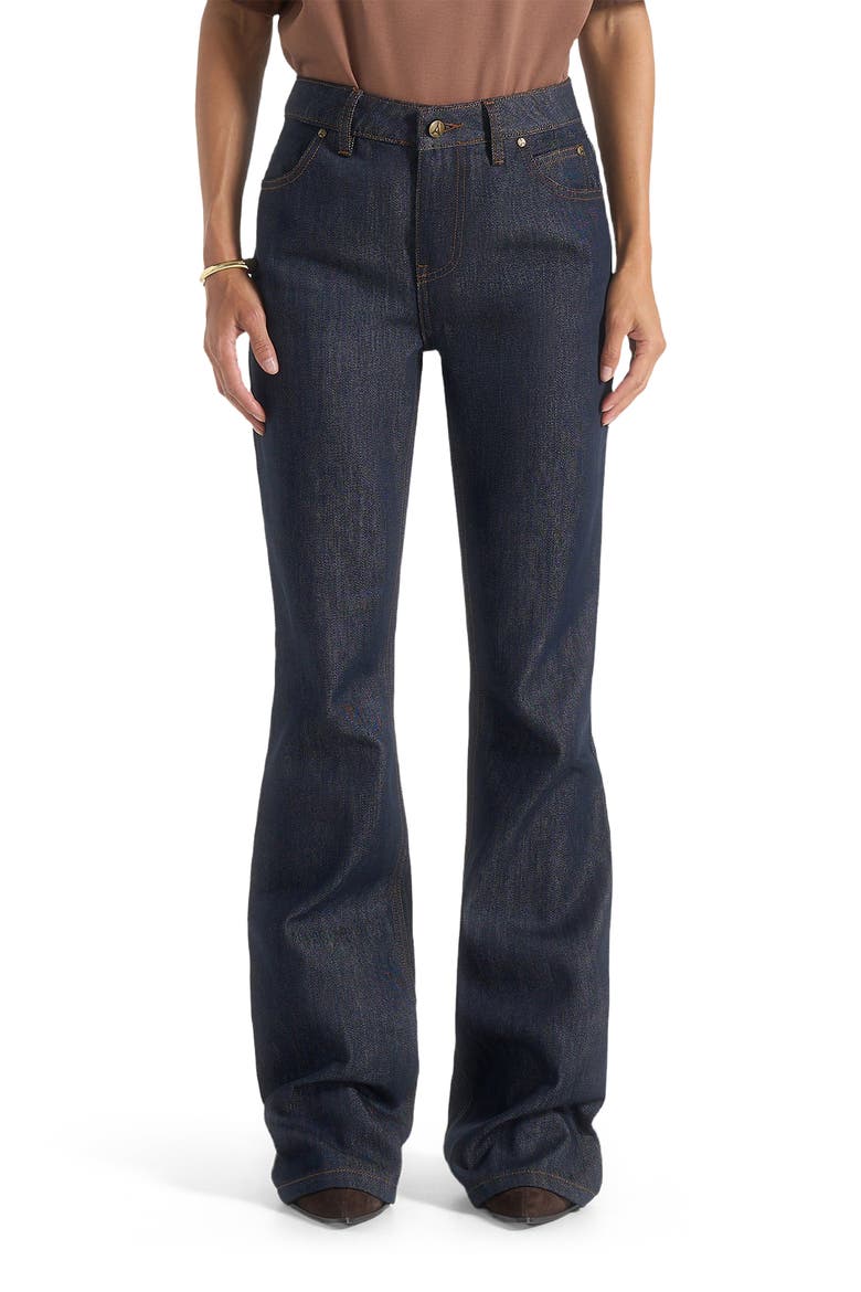 Abbie Stacked Fit And Flare Jeans, Alternate, color, Indigo