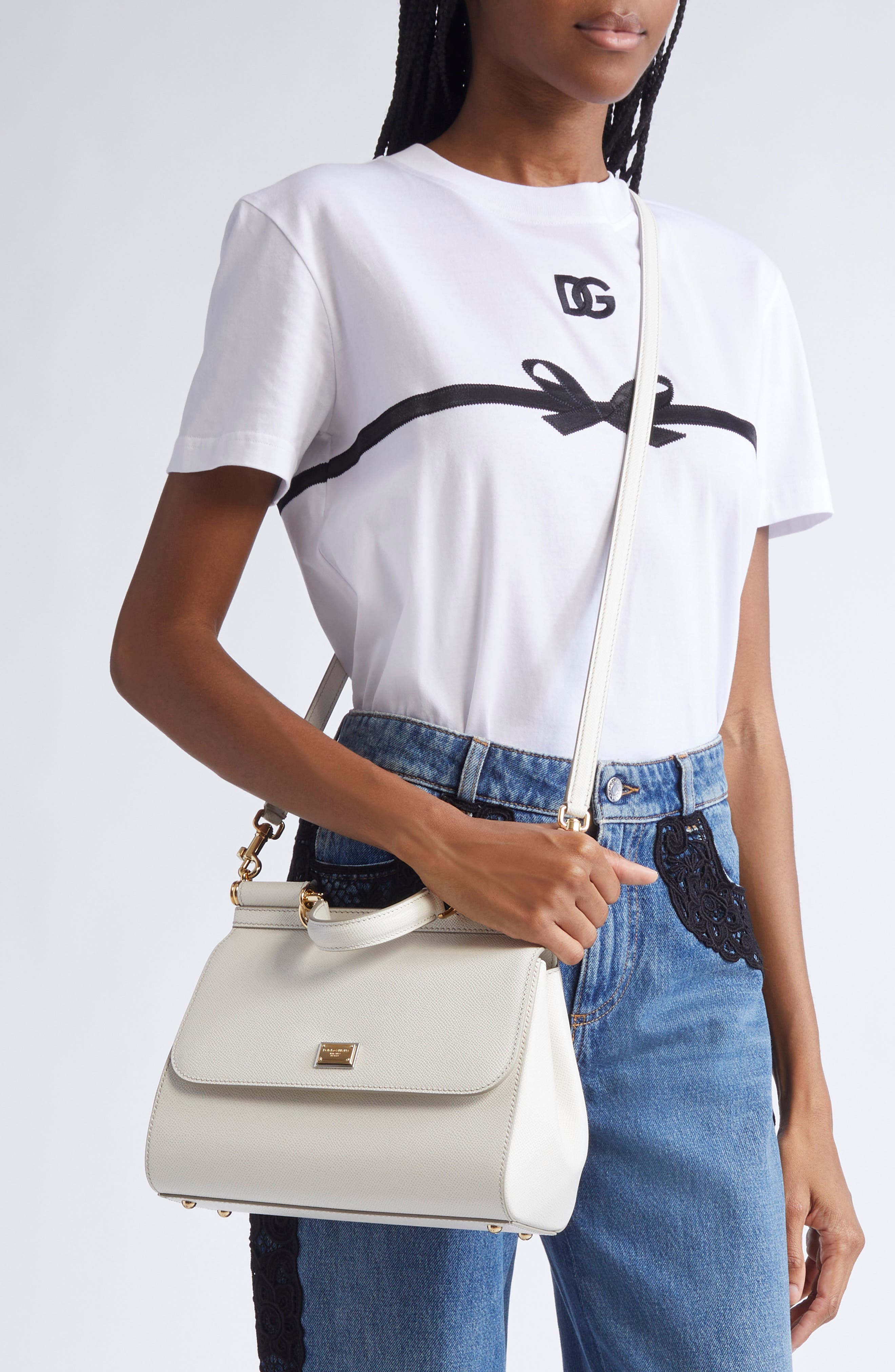 Sicily Leather Top Handle Bag, Alternate, color, 80001 WHITE