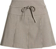 BP. Pleated Belted Plaid Minskirt