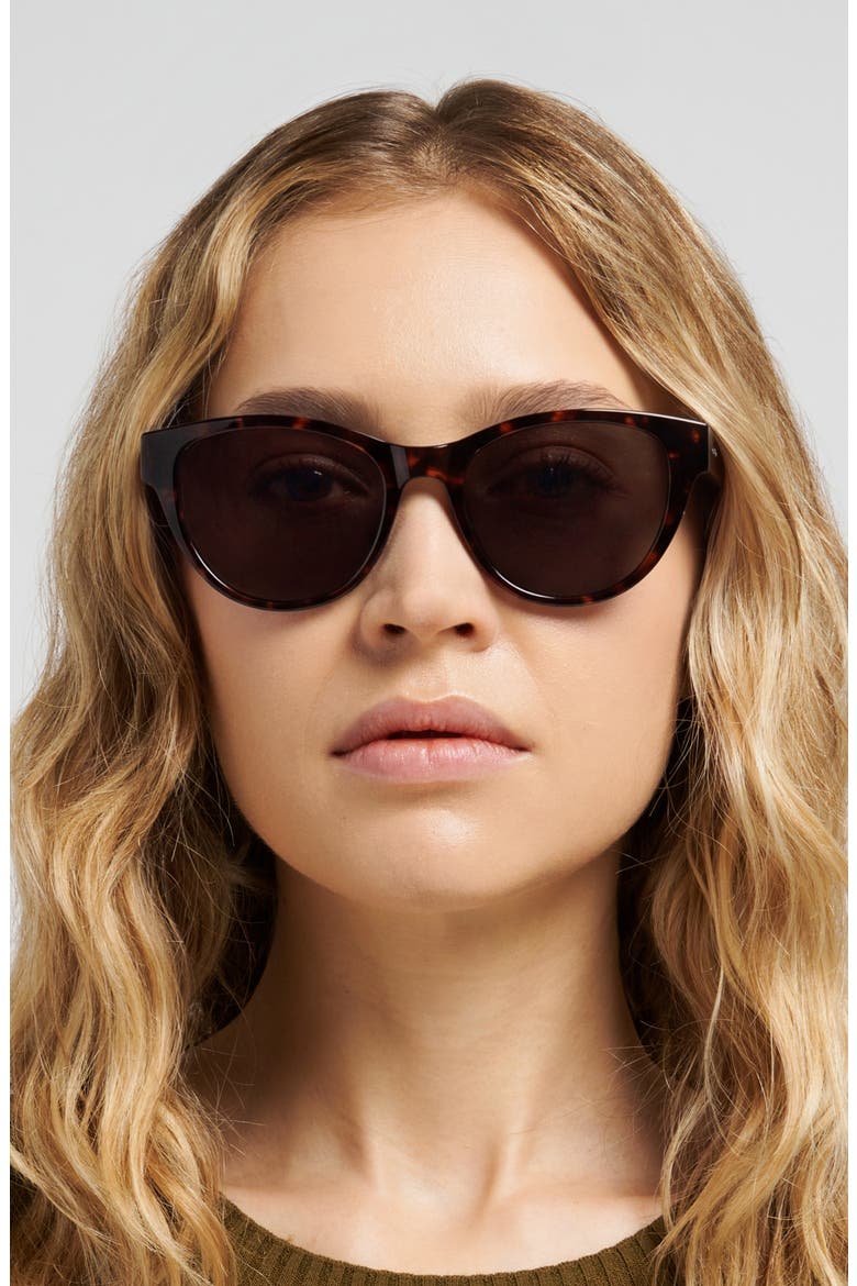 53mm Square Sunglasses, Alternate, color, HAVANA/ BROWN