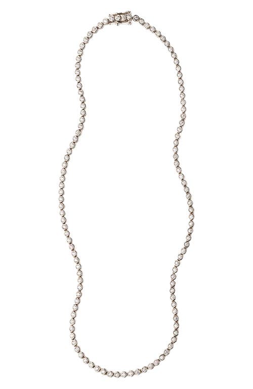 Made By Mary Poppy Cubic Zirconia Tennis Necklace In Metallic