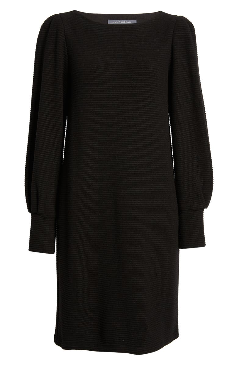Julia Jordan PUFF SLEEVE SWEATER DRESS, Alternate, color, Black