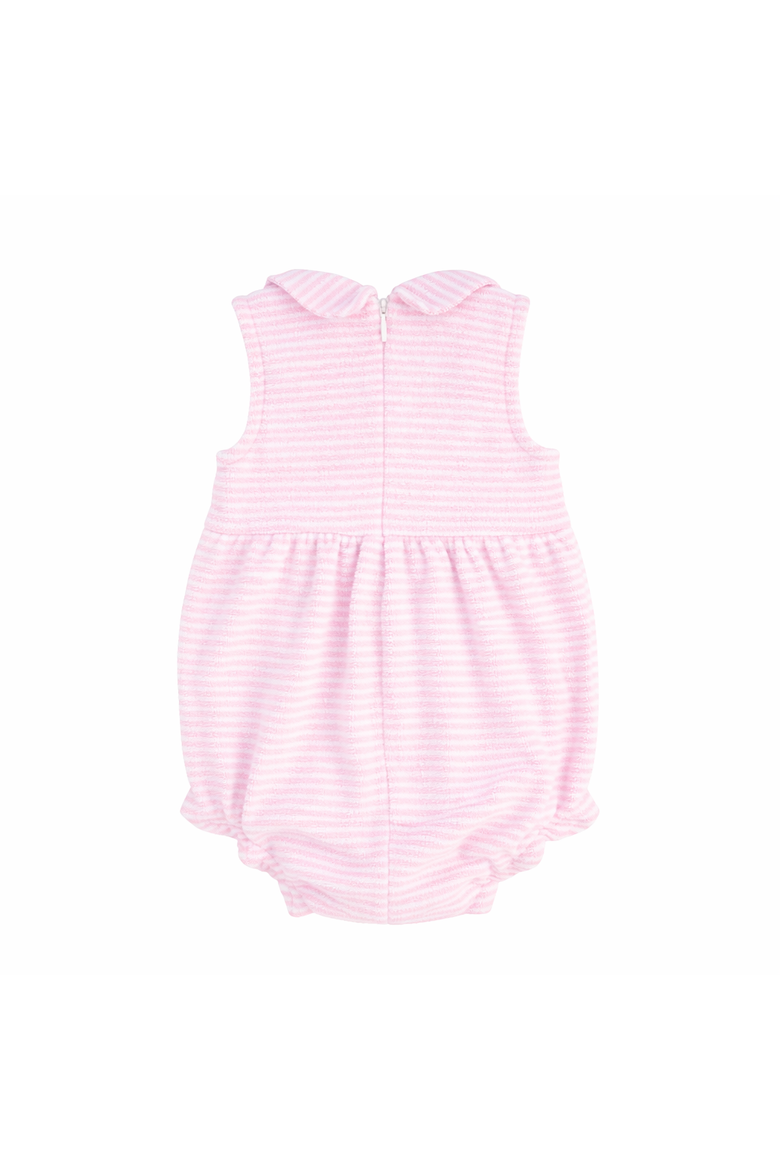 Stripe Terry Romper with Flowers, Alternate, color, Pink/White