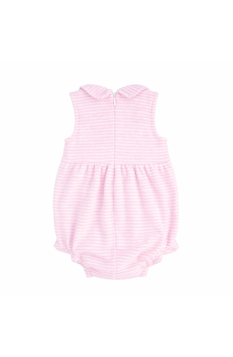 Florence Eiseman Stripe Terry Romper with Flowers, Alternate, color, Pink/White
