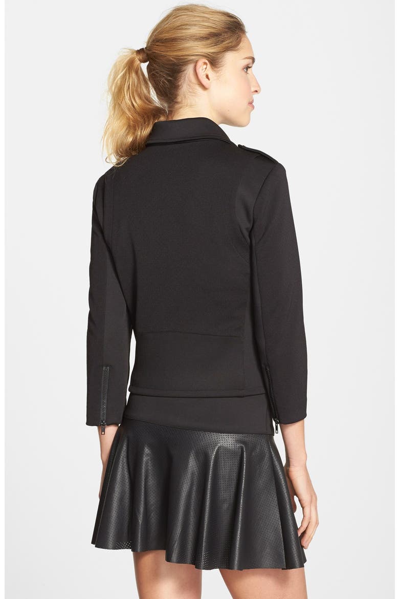 'Wes' Moto Jacket, Alternate, color, BLACK