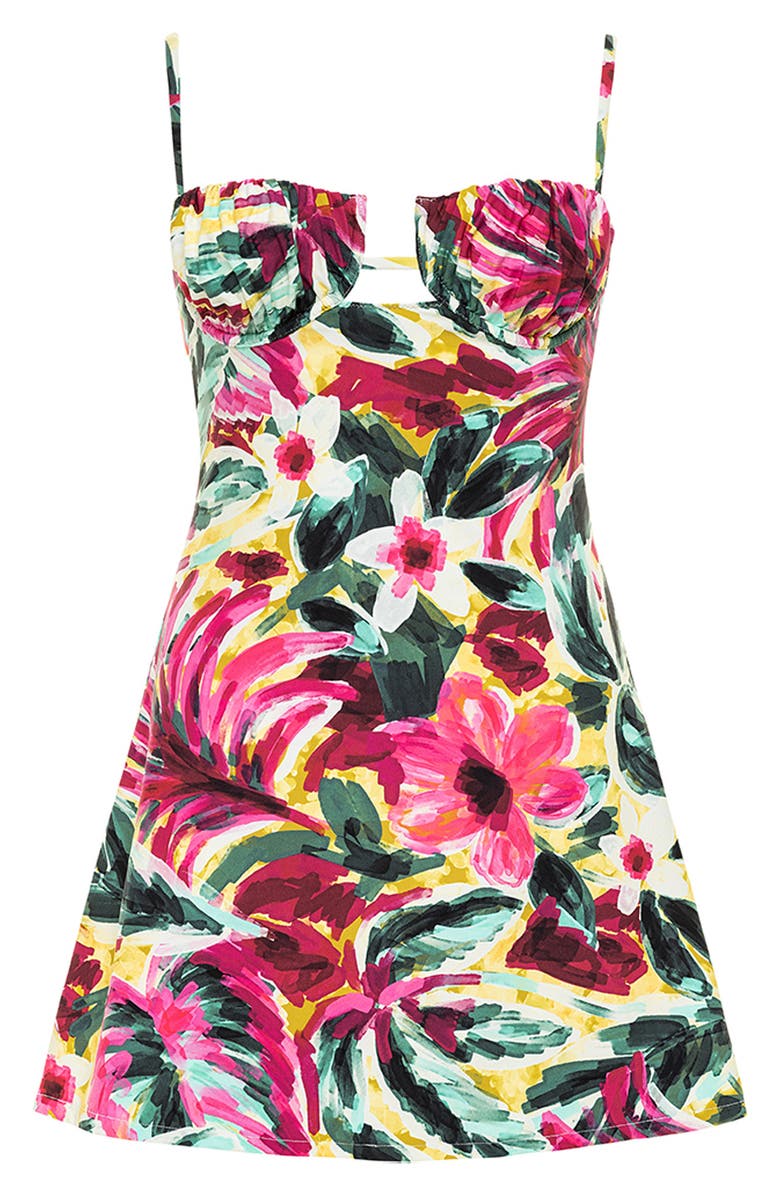 MONTCE Petal Print Minidress, Alternate, color, Isla Floral