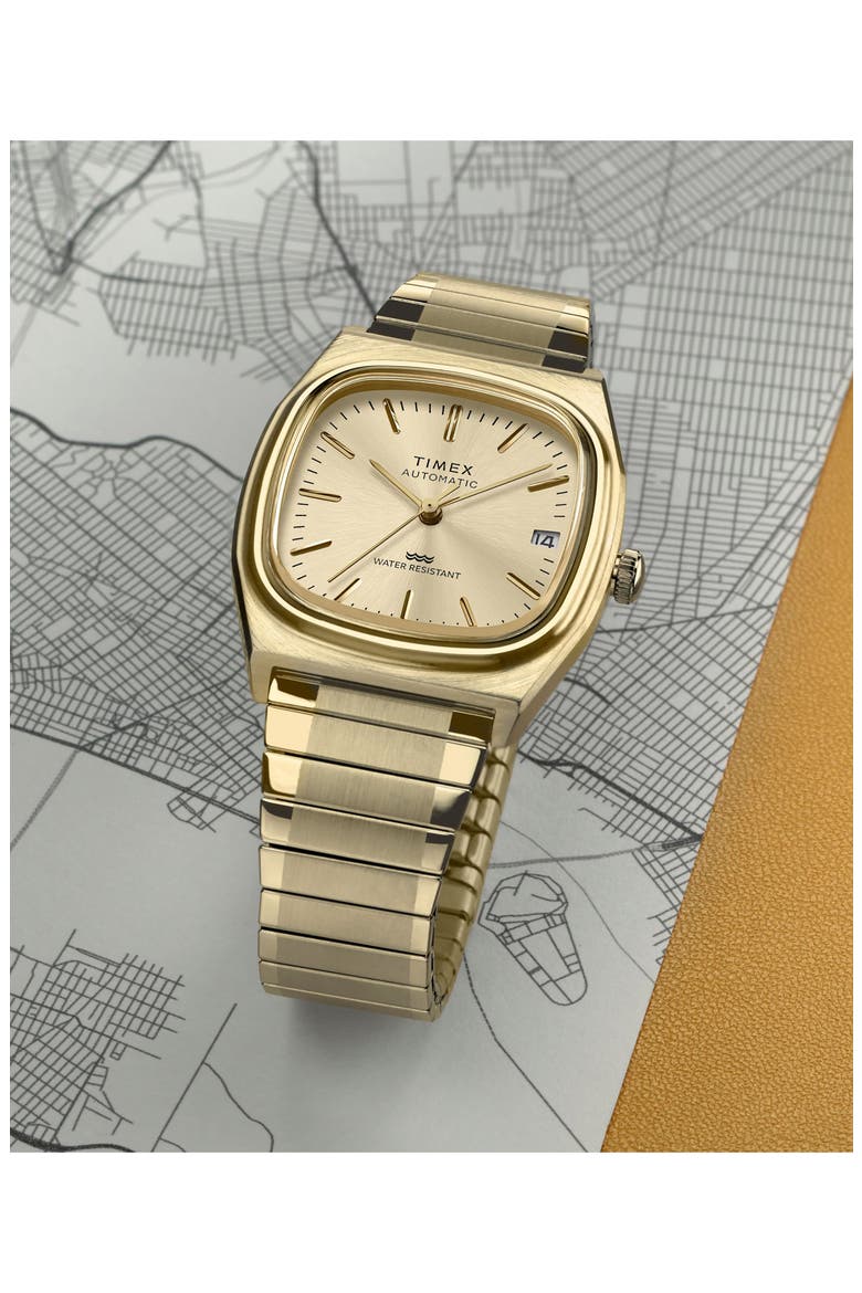 Automatic 1983 E-Line Reissue Bracelet Watch, 34mm, Alternate, color, GOLD-TONE