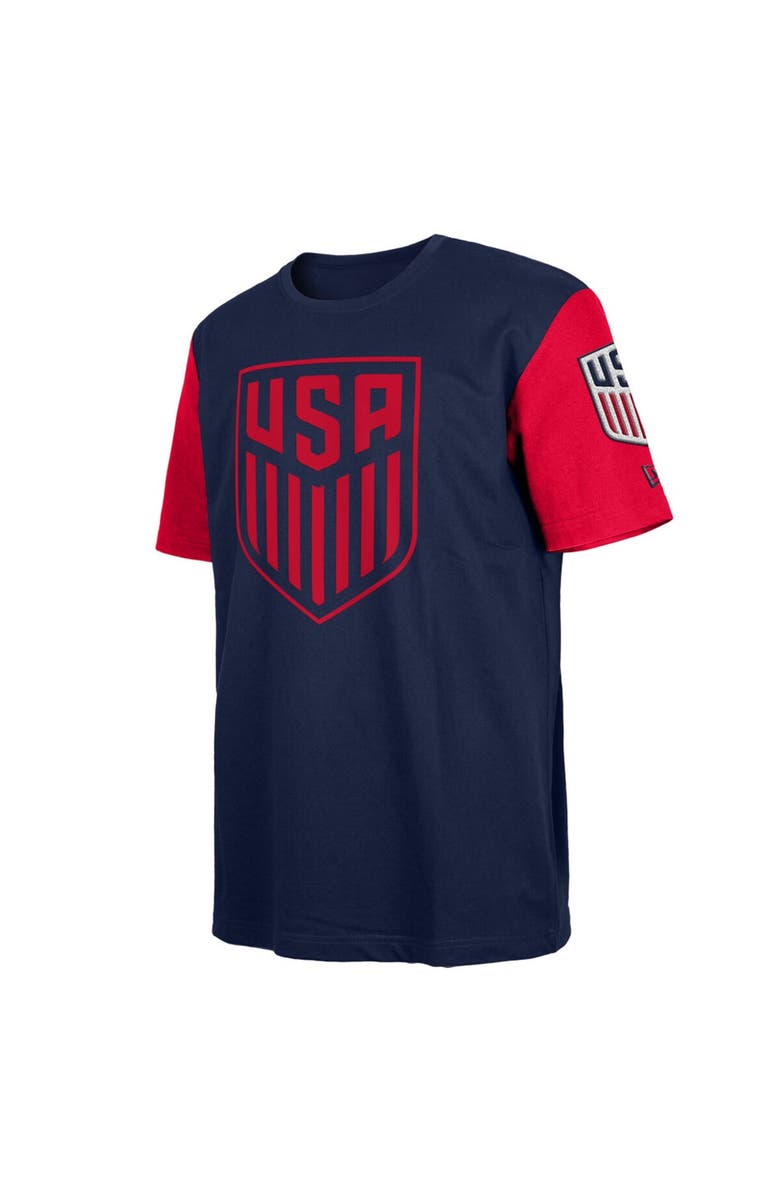 5TH AND OCEAN BY NEW ERA Men's 5th & Ocean by New Era Navy USMNT Athleisure Heavy Jersey T-Shirt, Alternate, color, 