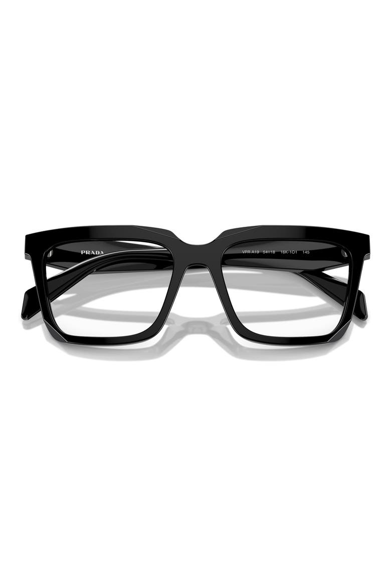 54mm Rectangular Optical Glasses, Alternate, color, BLACK