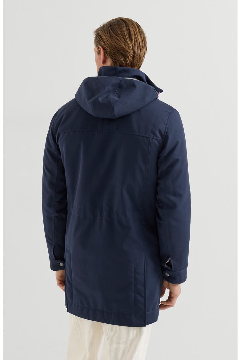 Water-resistant microfiber parka with Thermore® padding and detachable hood, Alternate, color, Navy Blue