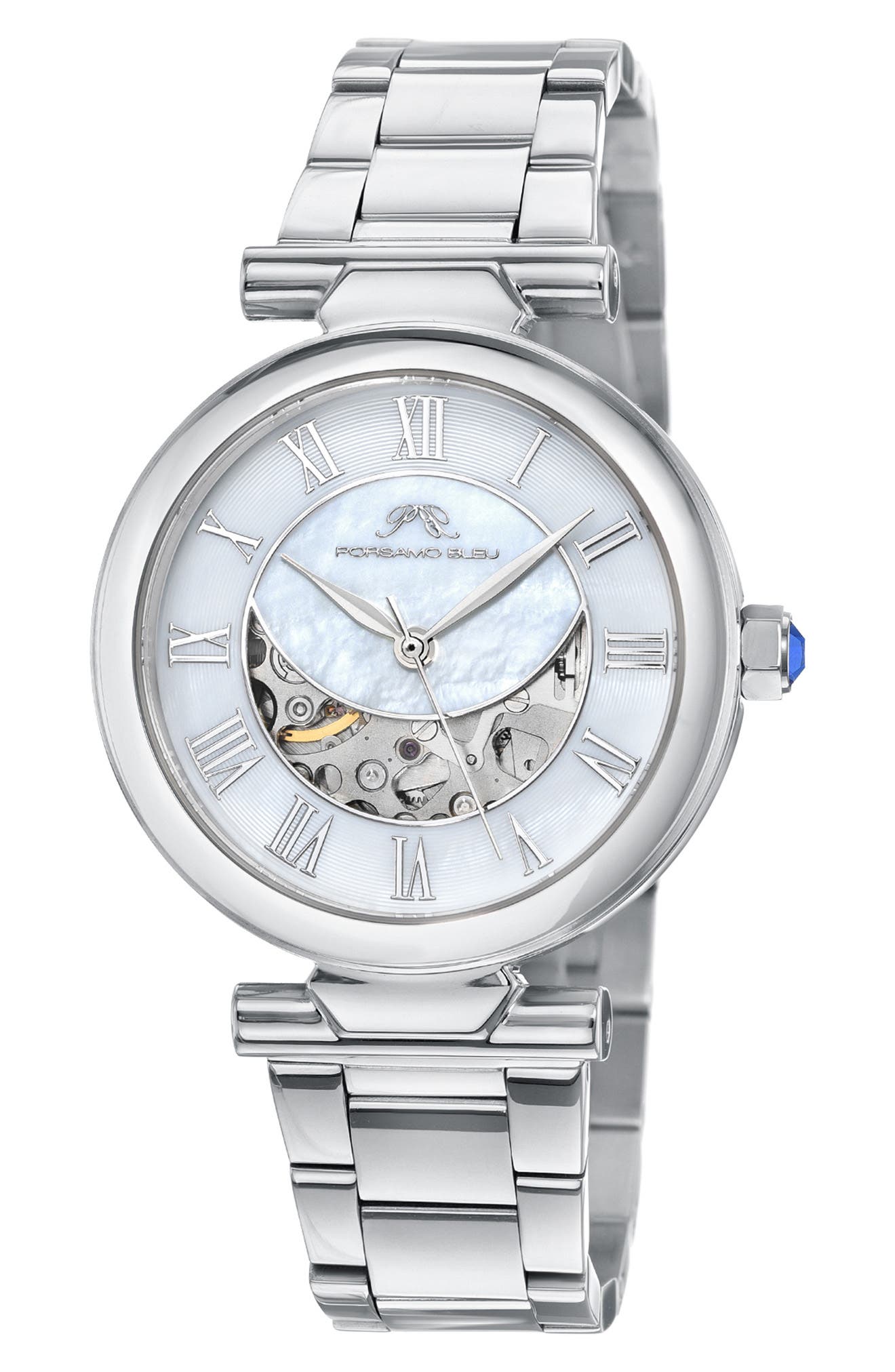 PORSAMO BLEU Colette Automatic Mother of Pearl Bracelet Watch, 36mm