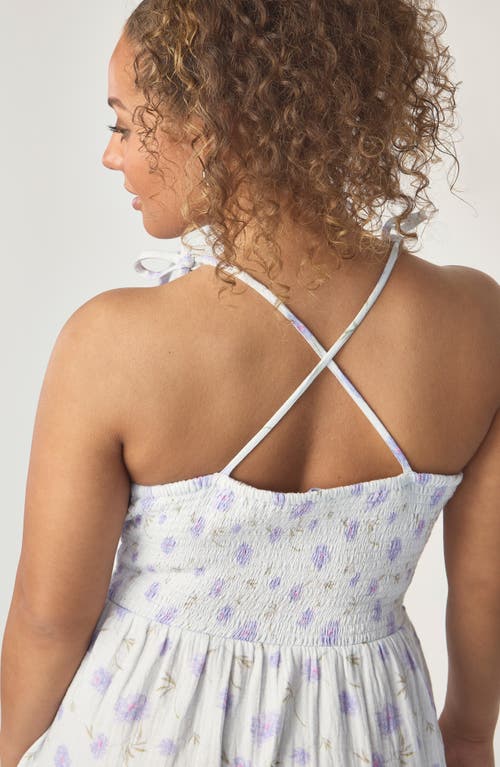 Florence By Mills Smocked Waist Mini Sundress In Gray