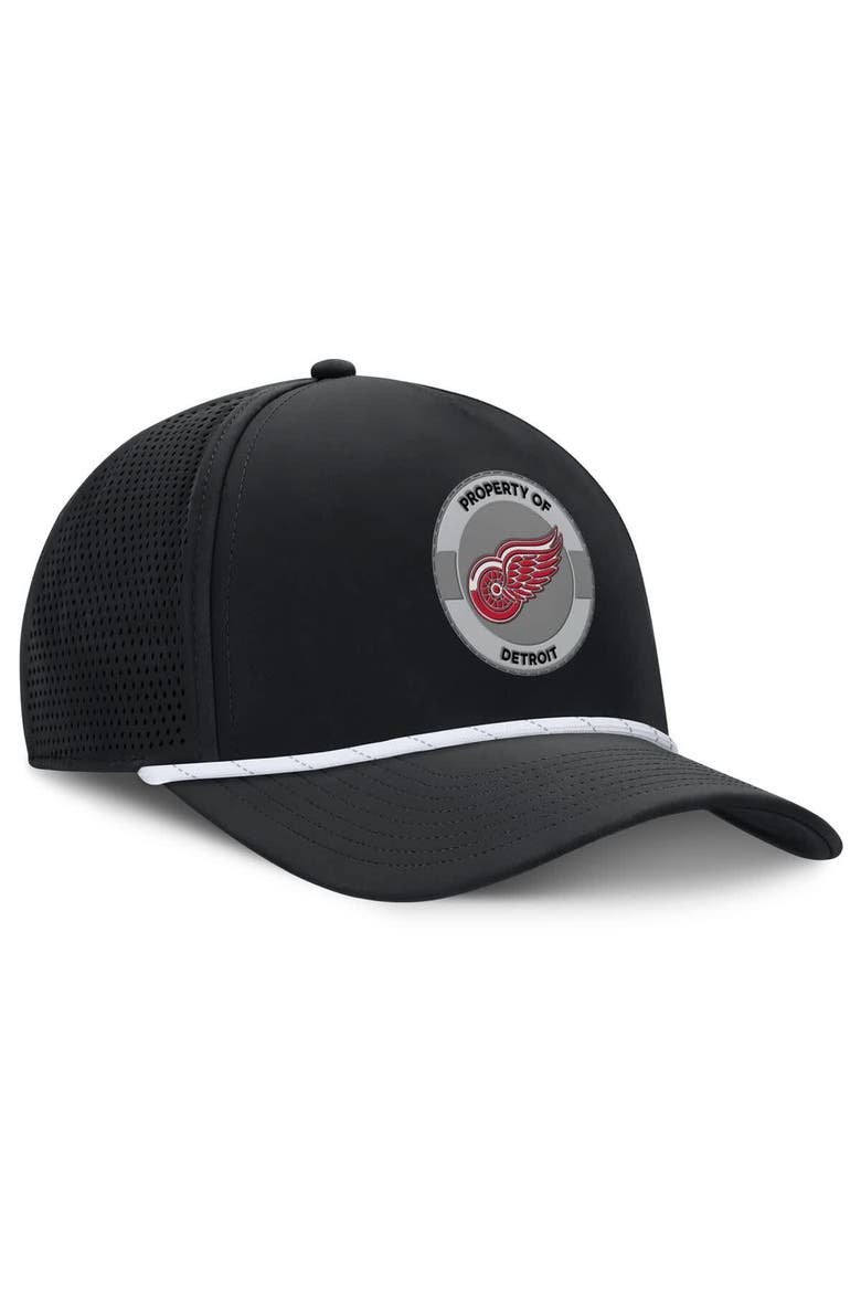 Men's Fanatics Black Detroit Red Wings Authentic Pro Rink Adjustable Hat, Alternate, color, Black