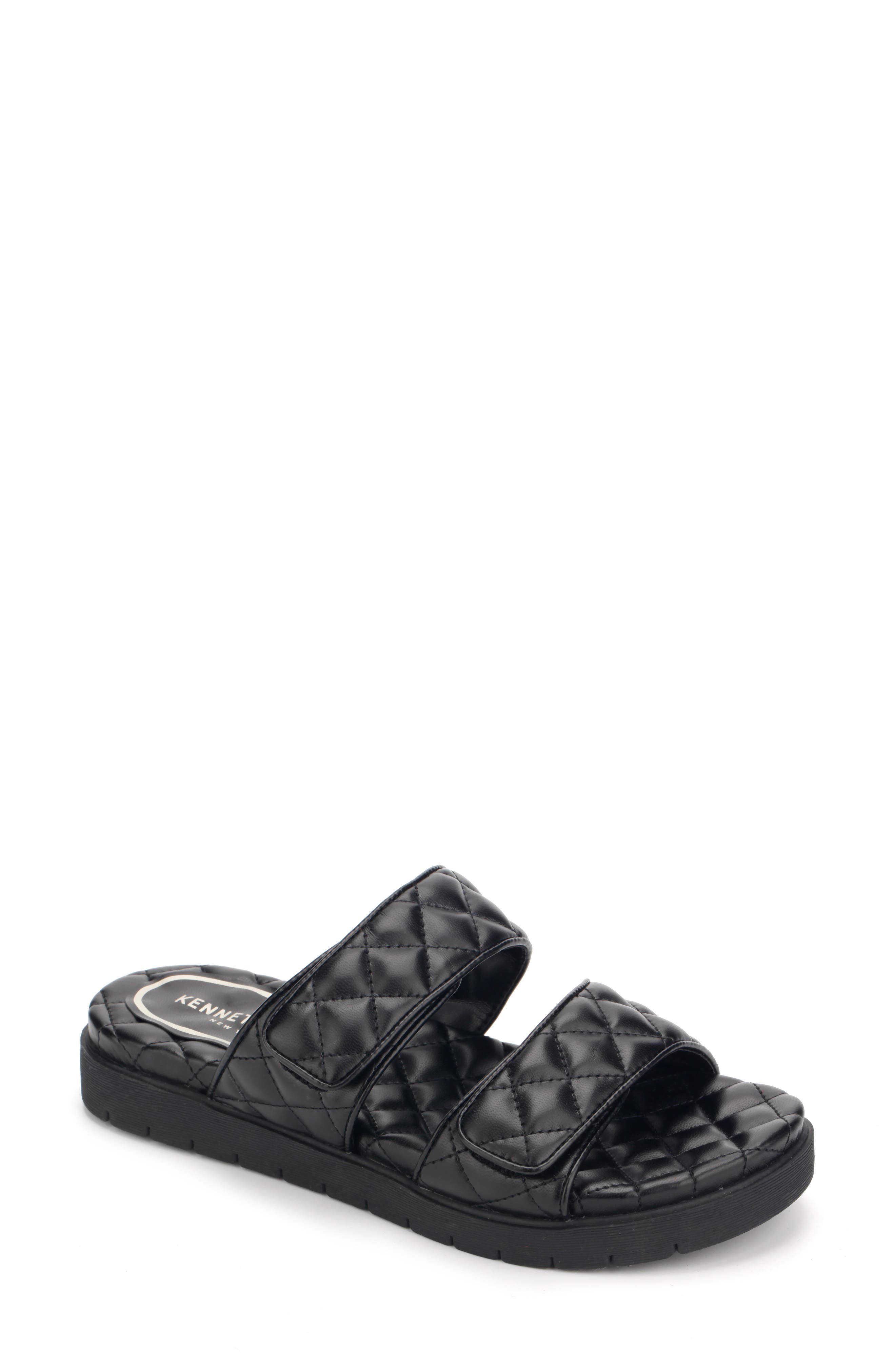 Reeves Slide Sandal, Main, color, BLACK
