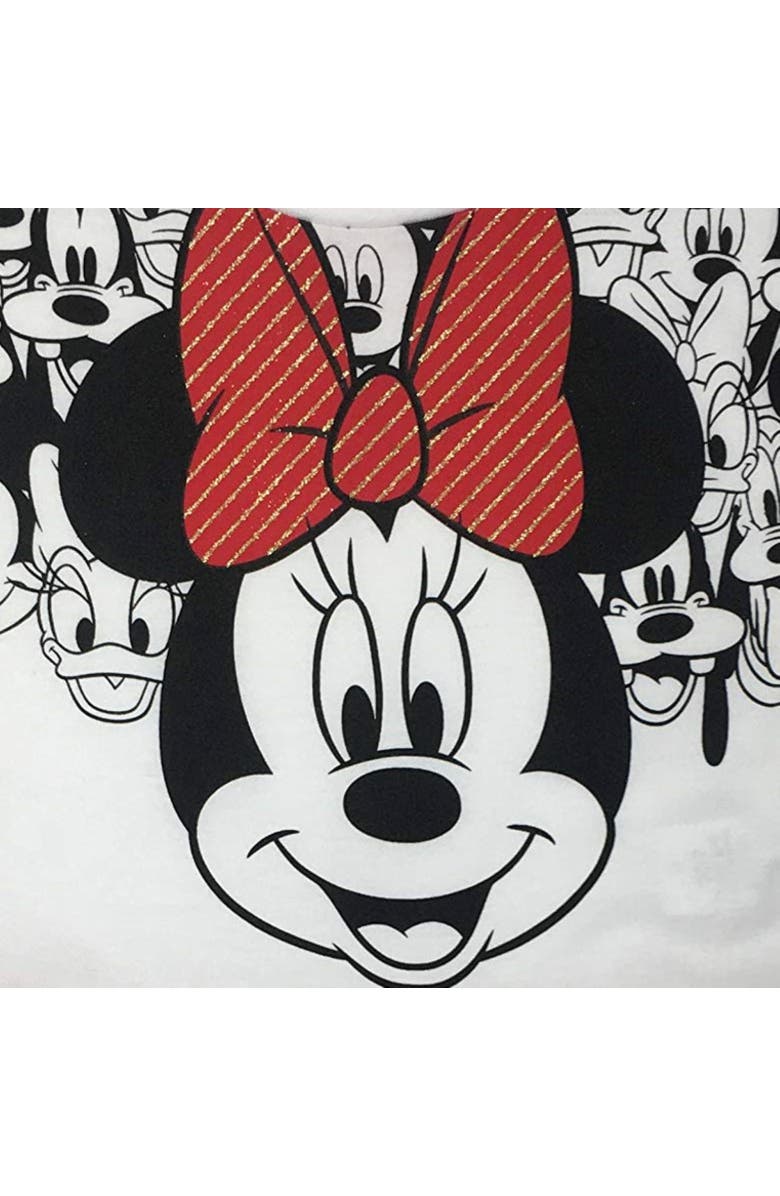 Disney Short Sleeve Tulle Dress, Alternate, color, Minnie White Red