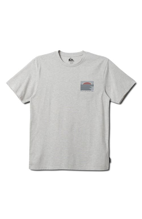 Quiksilver Incoming Mod Graphic T-shirt In Silver White Heather