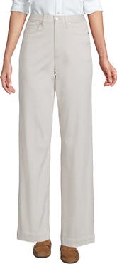 Lands' End High Rise 5 Pocket Wide Leg Chino Pants