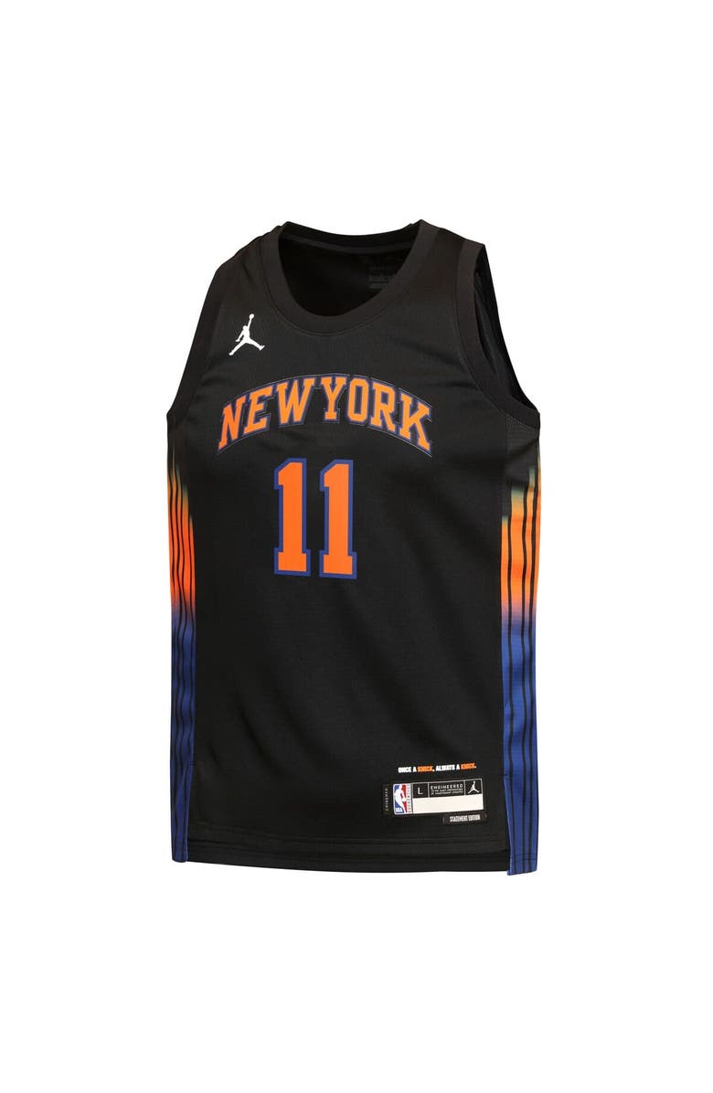 Jordan Brand Youth Jordan Brand Jalen Brunson Black New York Knicks Swingman Jersey - Statement Edition, Alternate, color, Black