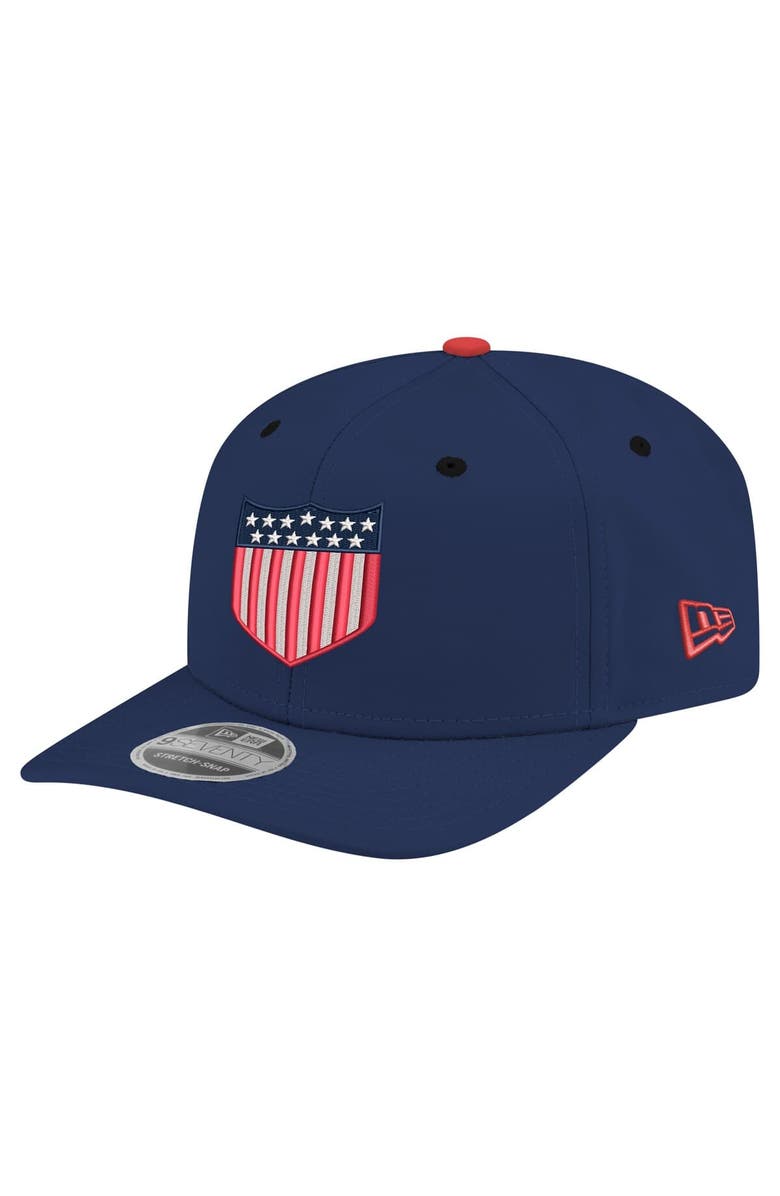 New Era Men's New Era Navy USMNT 1913 Retro 9SEVENTY Snapback Hat, Main, color,