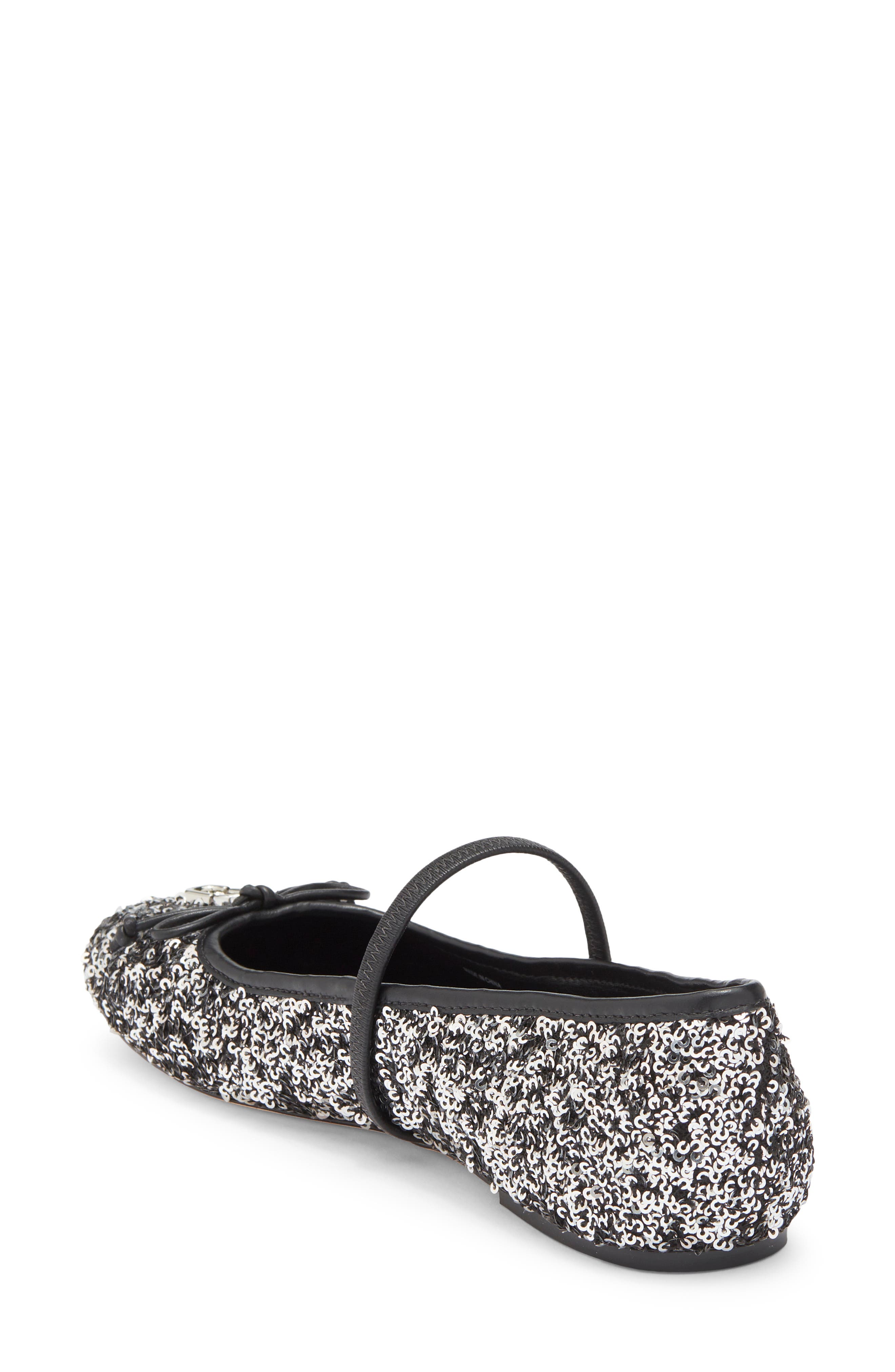 The Sabrina Ballerina Flat, Alternate, color, SILVER