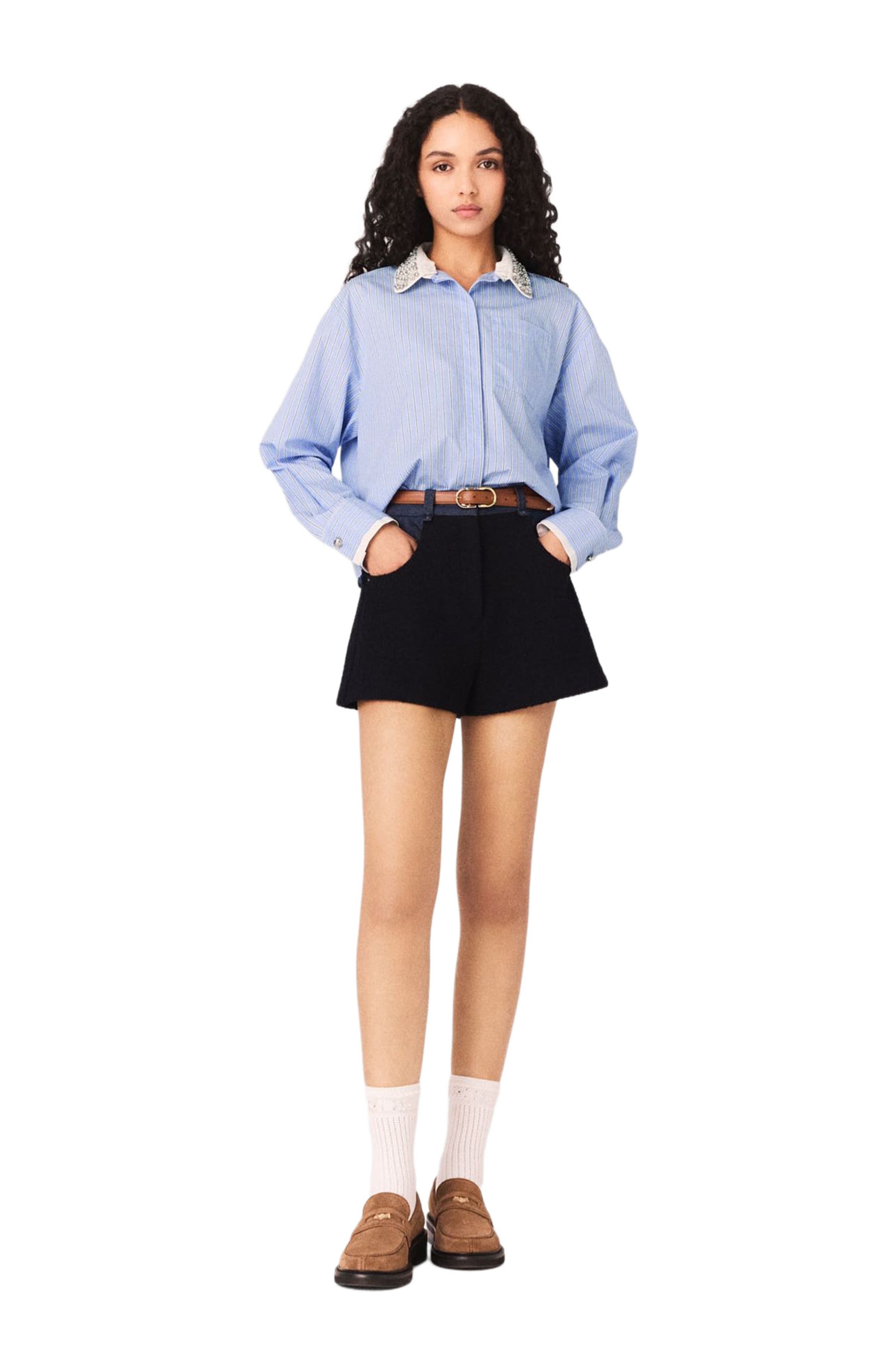 Shirt with removable jewel collar - image 2