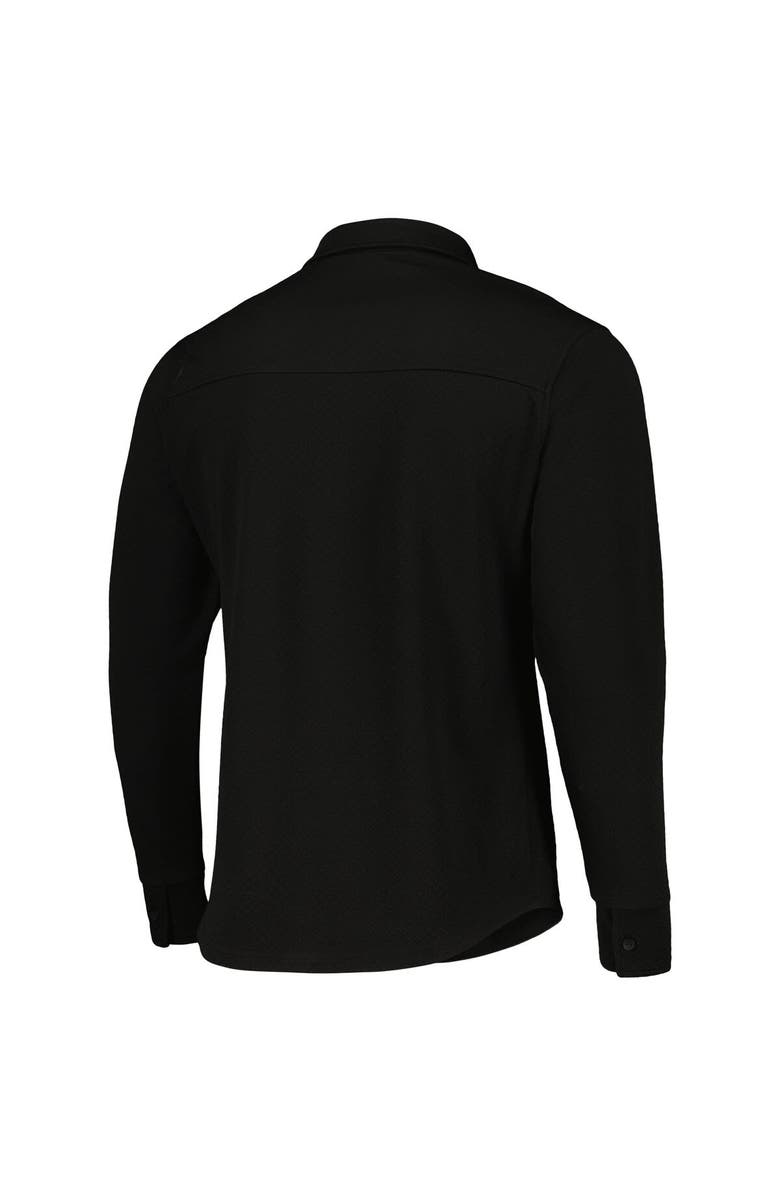 ANTIGUA Men's Antigua Black Minnesota United FC Streamer Diamond Button-Up Shacket, Alternate, color, Black