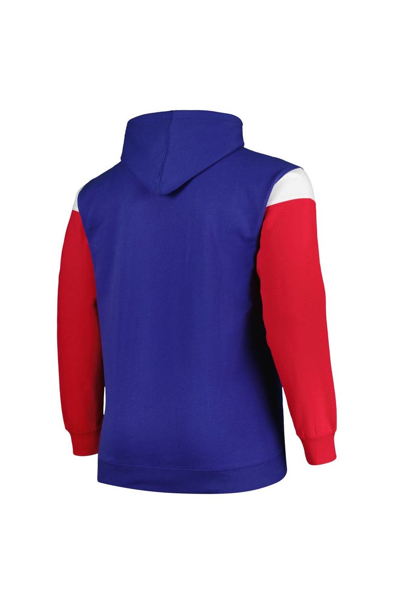 PROFILE Men's Profile Royal New York Giants Big & Tall Trench Battle Pullover Hoodie, Alternate, color,