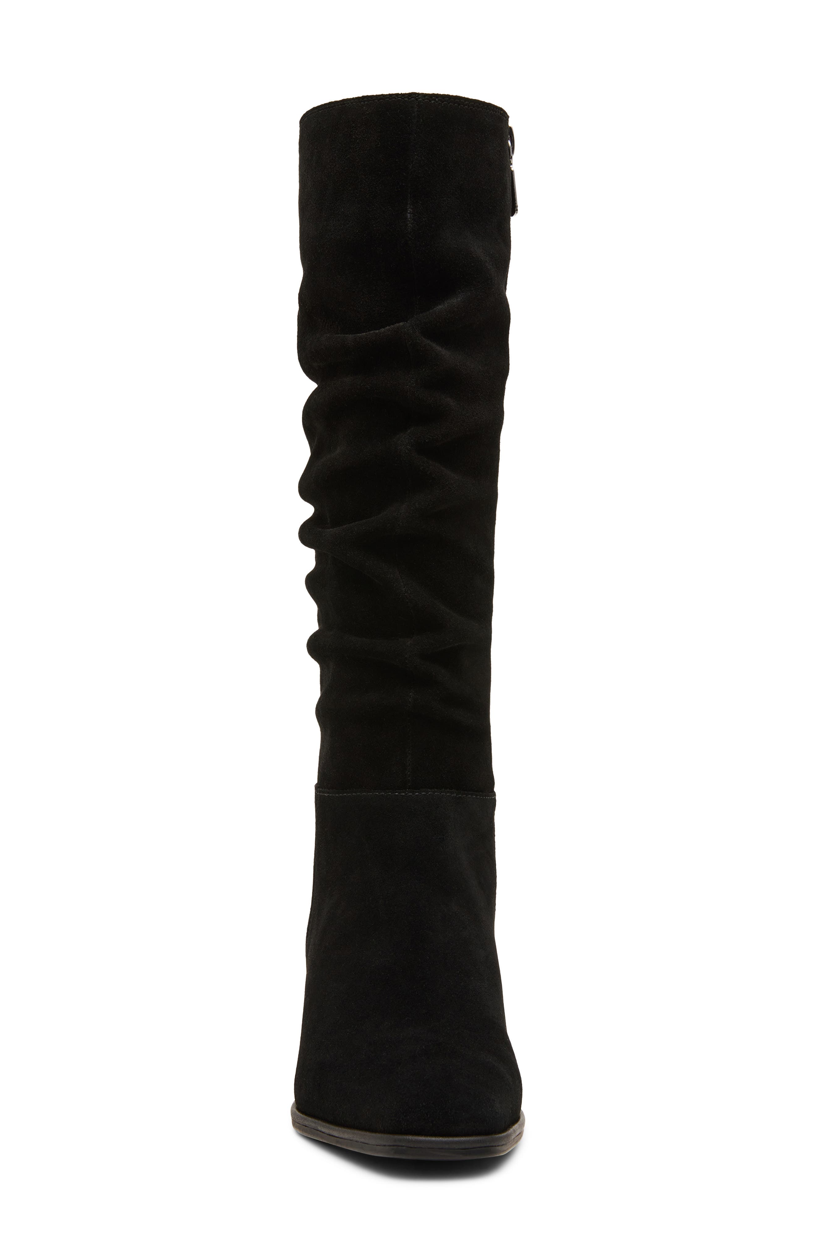 Maddix Waterproof Knee High Boot, Alternate, color, BLACK SUEDE