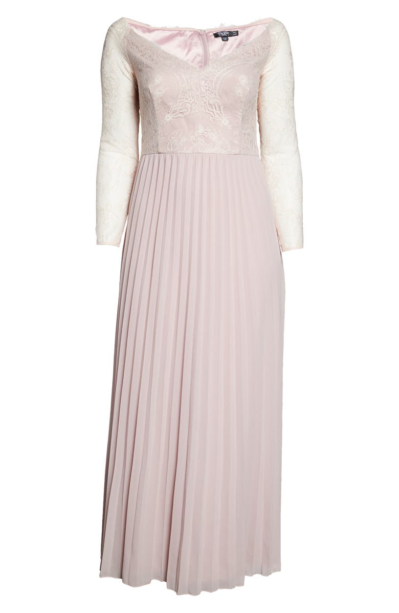 Chi Chi London Long Sleeve Lace Dress, Alternate, color, 