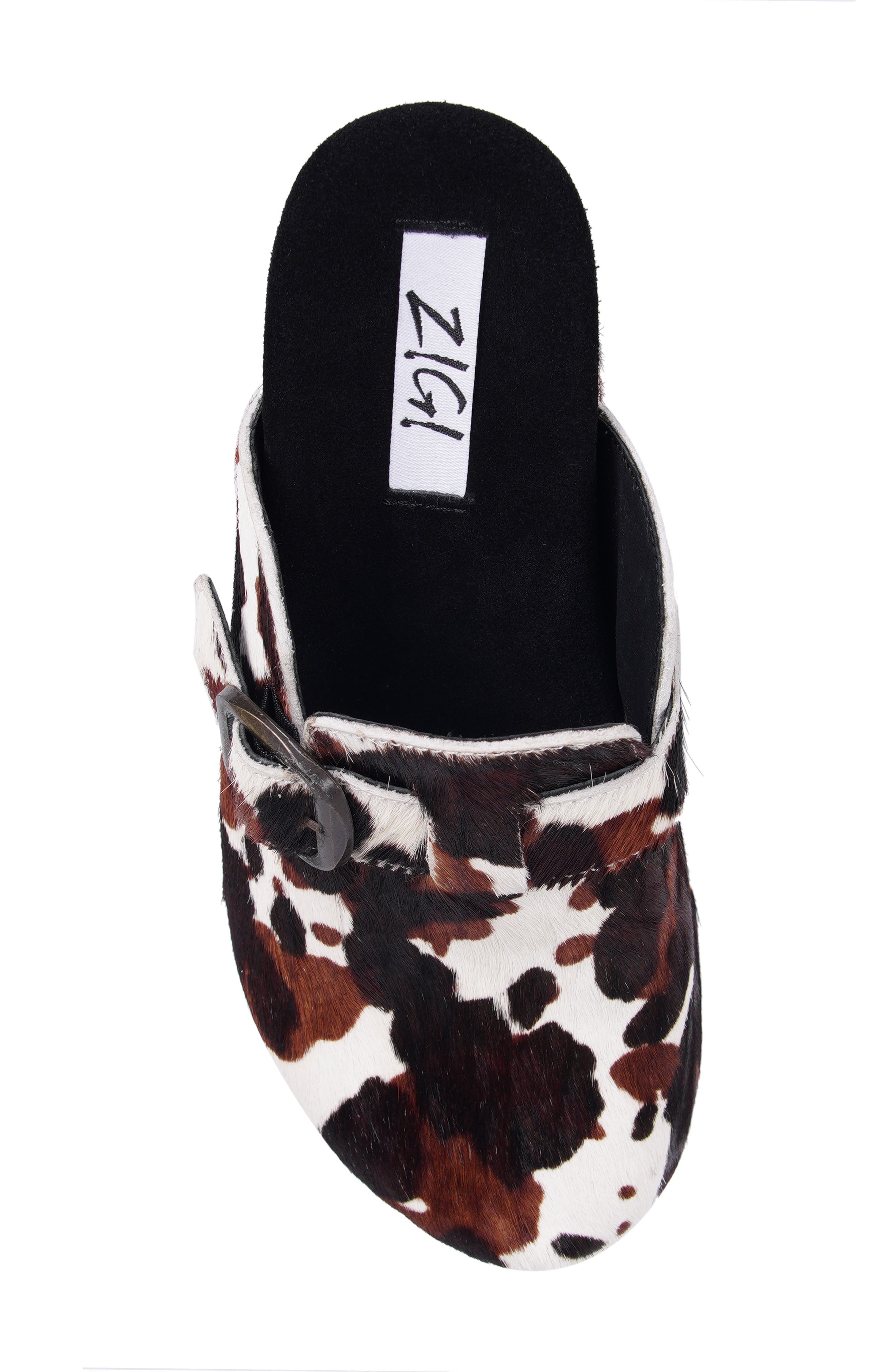 ZIGI Cuna Platform Clog, Alternate, color, Black Brown Calf Hair