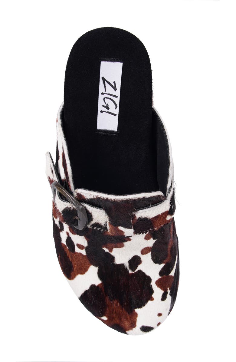 ZIGI Cuna Platform Clog, Alternate, color, Black Brown Calf Hair