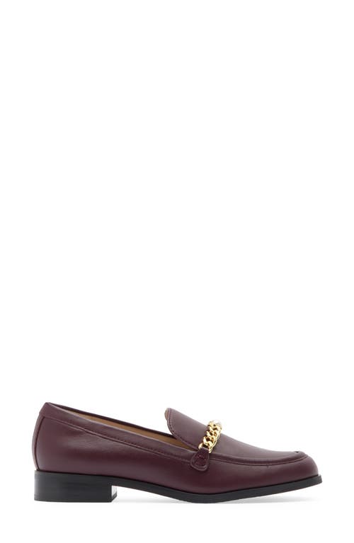 Stuart Weitzman Owen Pearl Chain Loafer In Cabernet