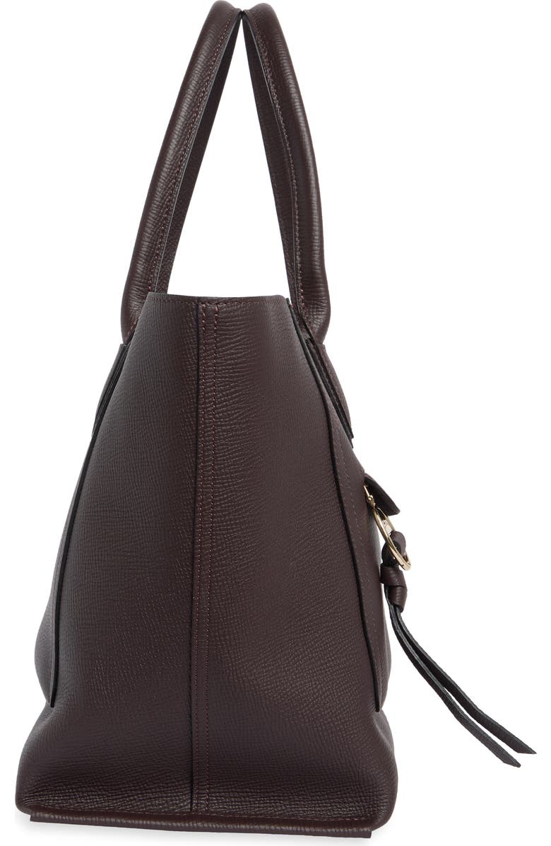 Longchamp Mailbox Large Leather Tote Bag, Alternate, color, Eggplant