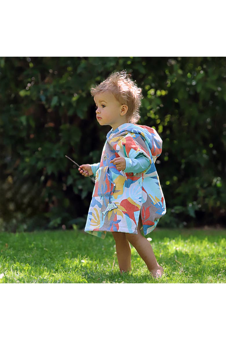 Baby Hooded Beach Poncho, Alternate, color, Beach Picasso