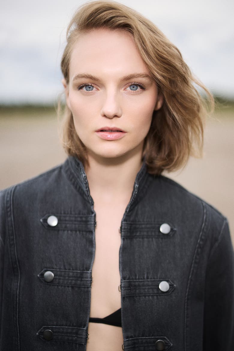 Studded Denim Jacket, Alternate, color, Dark denim gray