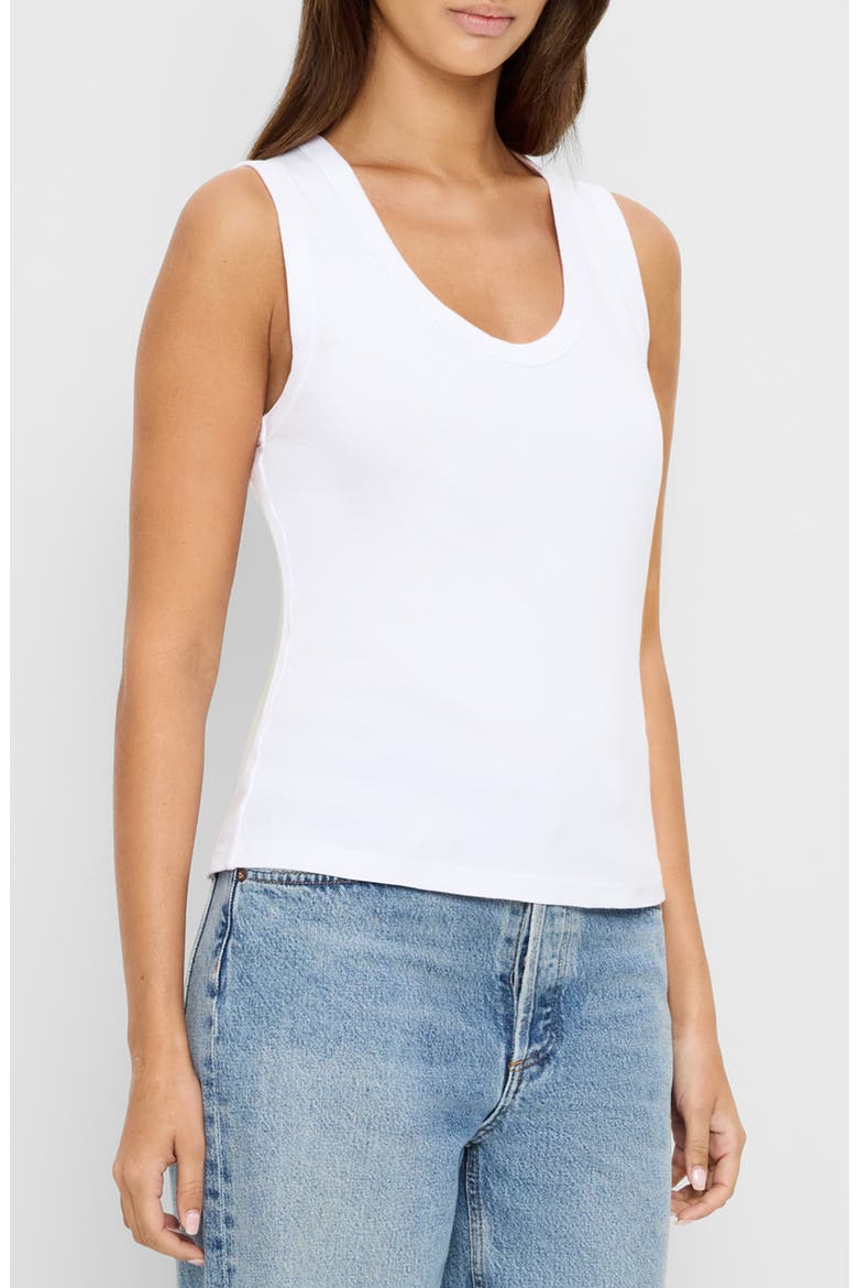 Brynn Scoop Neck Muscle Tank, Alternate, color, WHITE