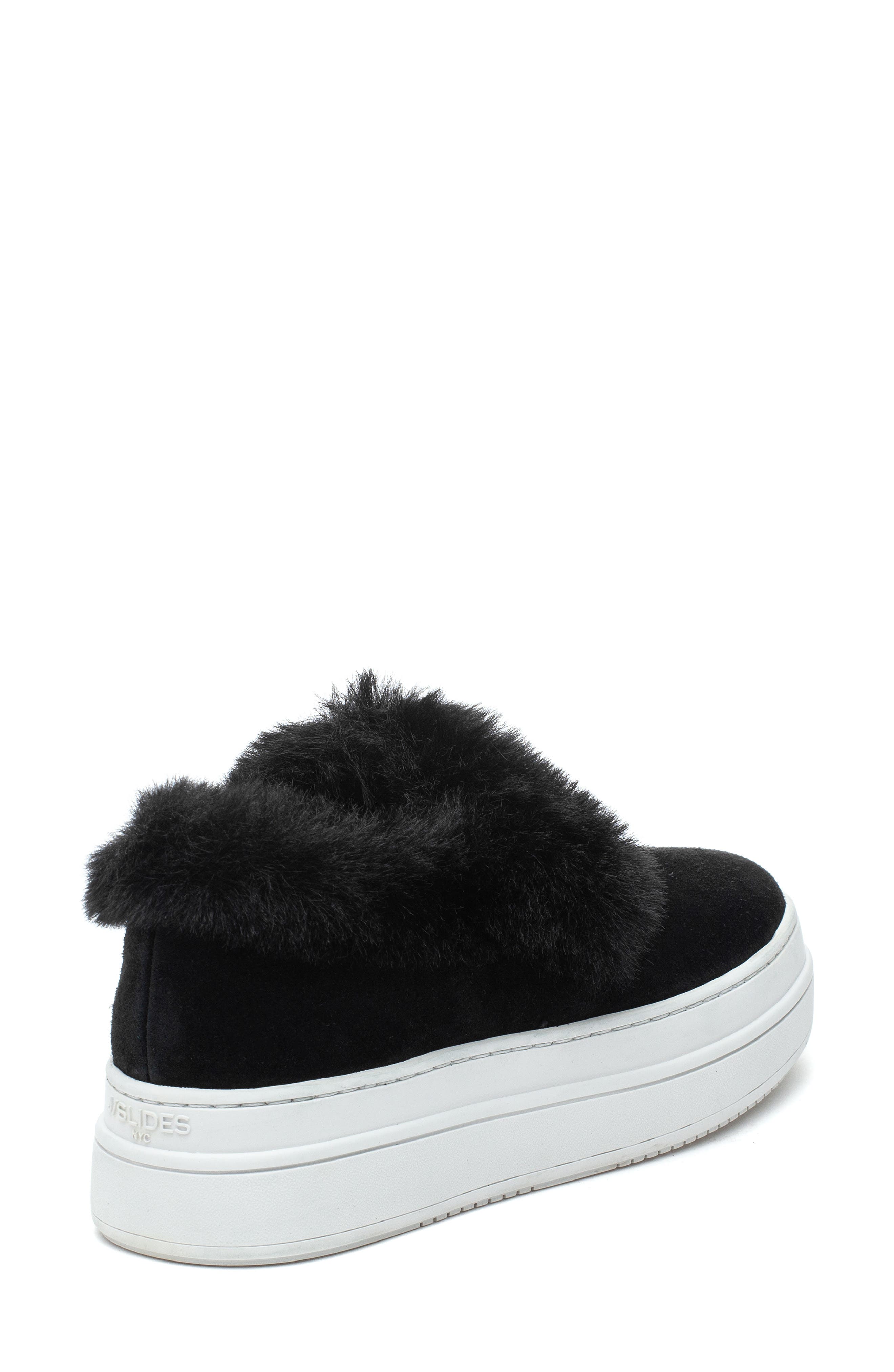 JSlides Neel Faux Fur Platform Sneaker, Alternate, color, 