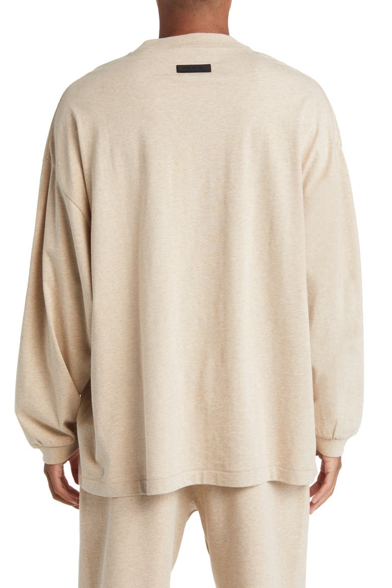 Essentials Long Sleeve Cotton T-Shirt, Alternate, color, GOLD HEATHER