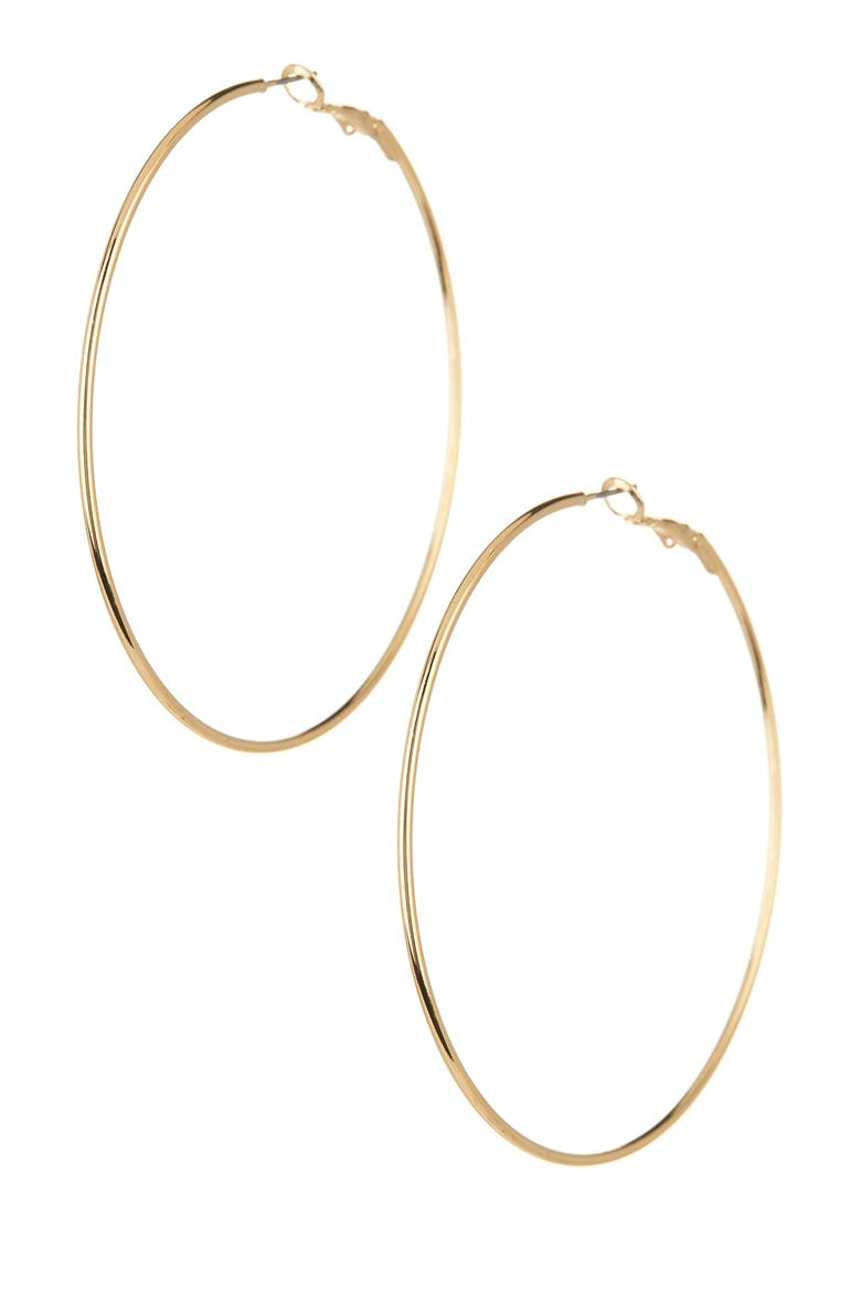 Basic 71mm Hoop Earrings, Main, color, GOLD