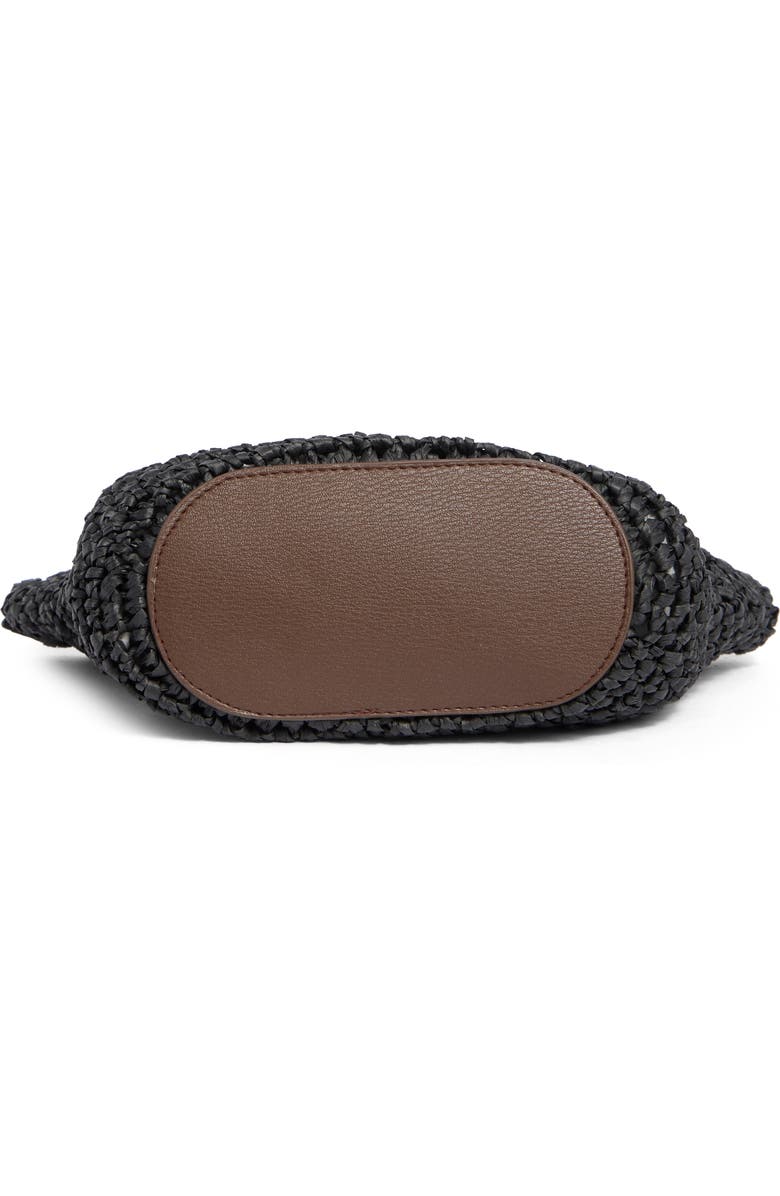 Collection XIIX Straw Top Handle Bag, Alternate, color, Black Chocolate