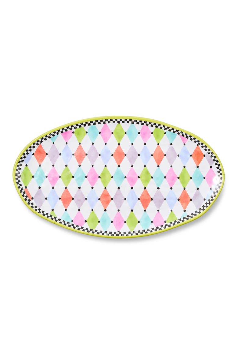 Palm Springs Oval Melamine Platter, Alternate, color, MULTI GREEN
