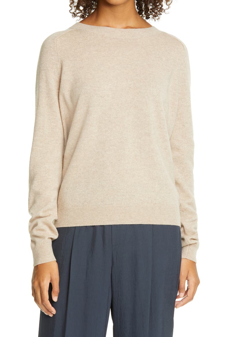 Wool & Cashmere Sweater, Main, color, LIGHT HEATHER MARZIPAN