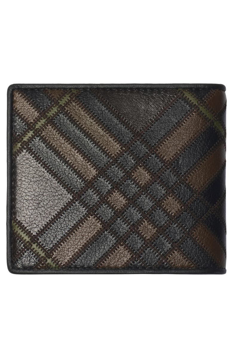 Burberry Check Colorblock Leather Bifold Wallet, Alternate, color, 
