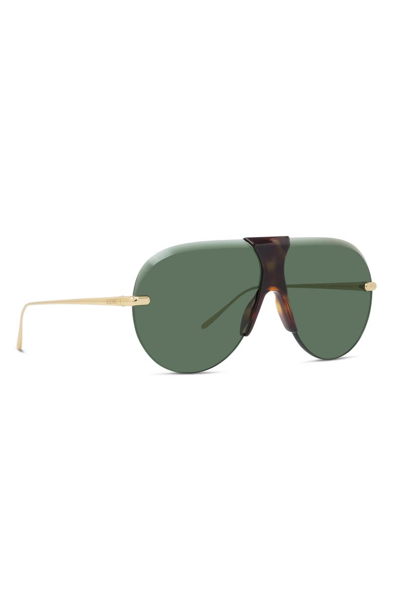 Loewe Slim Pilot Sunglasses, Alternate, color, Shiny Endura Gold / Green