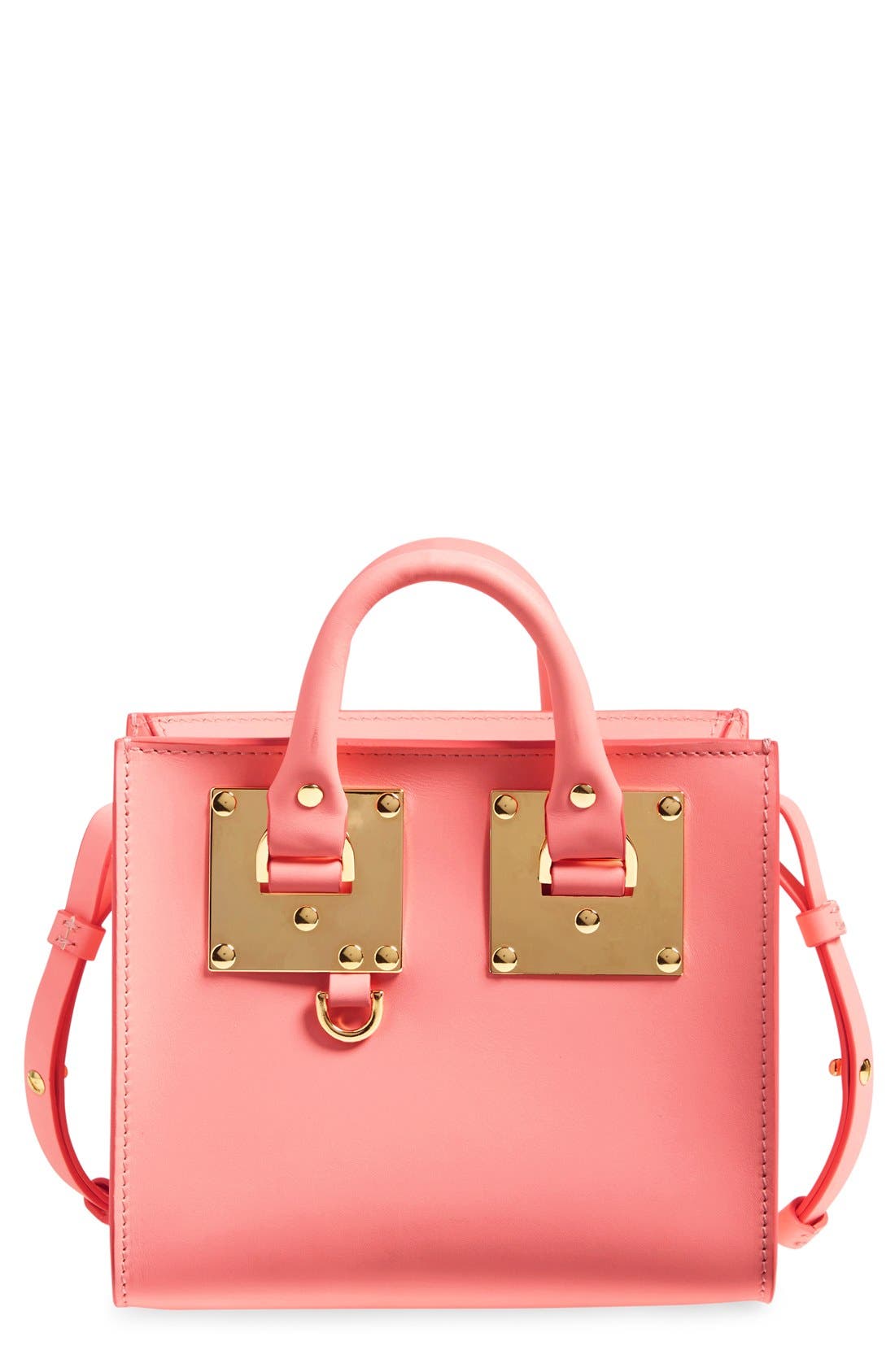 'Albion' Box Tote, Main, color, BRIGHT PINK