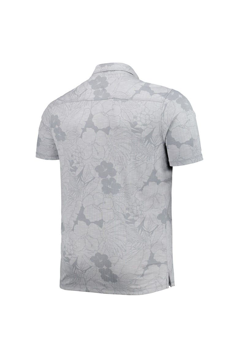 Men's Tommy Bahama Gray Los Angeles Dodgers Big & Tall Miramar Blooms Polo, Alternate, color, Gray