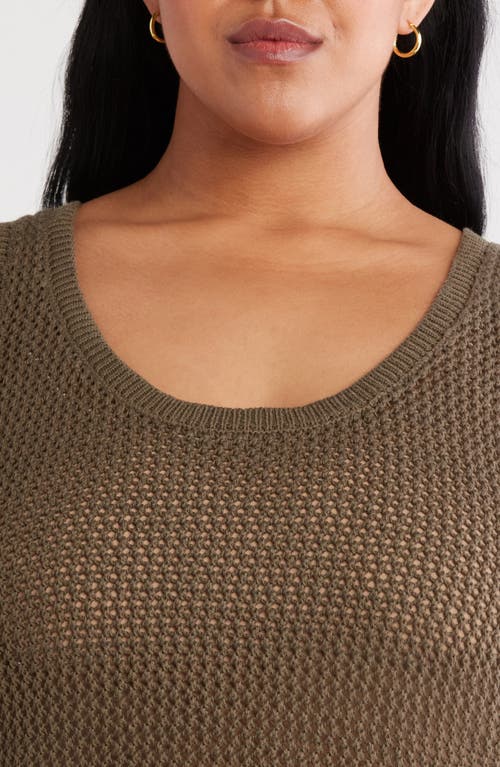 Sanctuary Open Stitch Cotton Sweater Tank In Brown